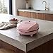 Bestron Waffeleisen für klassische Herzwaffeln, Waffelmaker mit Antihaftbeschichtung für Waffeln in Herzform, Retro Design, inklusive Rezeptvorschläge, 700 Watt, Farbe: Rosa