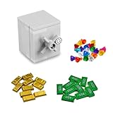 Single Layer Safe Locker, Rare Treasure Accessories Building Blocks Set, Compatible with Lego 31109 Set, Money, Gems Diamonds, Gold Bar, Crystals, Bill Bricks (Single Layer Safe)