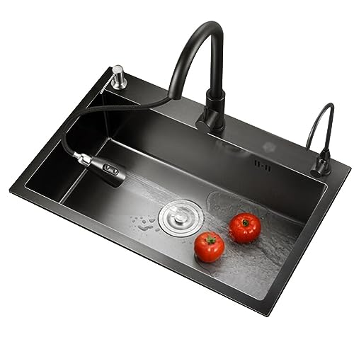 Fregadero de cocina de acero inoxidable con grifo y escurridor 2