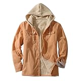 RMBLYfeiye Herren Winter Dick Bequem Hitzemantel Einfarbig Revers Mantel Mit Taschen Fleecefutter Outdoor-Jacke Winterjacke Reißverschluss Grundlegende Oberbekleidung Schlanke Passform Wandermantel