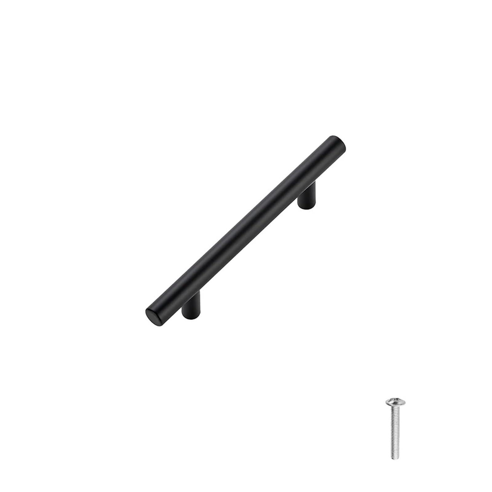 GYTTDERFL Kitchen Handles 2 件 Stainless Steel Cabinet Handles 10/15/20cm (4/6/ 7.8 Inch) Brushed Nickel/Black/Gold Cabinet Pulls - Drawer Pulls(Black-15cm(2Pcs))