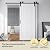 SmartStandard 48in x 84in Double MDF Sliding Barn Doors with 8FT Bypass Barn Door Hardware Kit, Save Space, Waterproof, Easy Install, Fit 84in-88in Openning, White