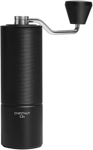 TIMEMORE Chestnut C3S All Metal Hand Ground Coffee Grinder S2C660 Millar Blade, Capacity 0.9 oz (25 g), Coffee Grinder, St...