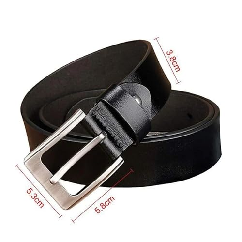 2025 Genuine Leather Belt Men Large Size Luxury Designer Belts Split Leather Waist Belt(140cm,Coffee)3