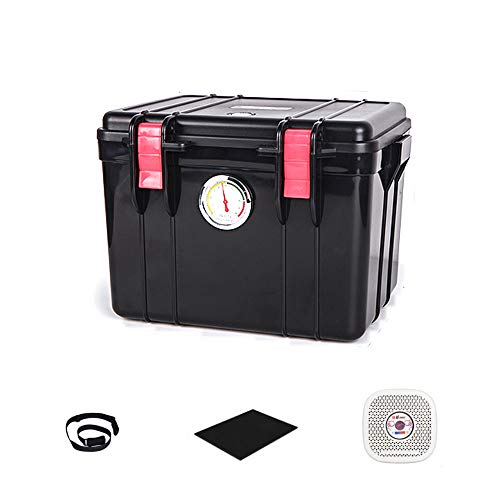 Luftentfeuchter, stoßfest, trockene Aufbewahrungsbox mit Hygrometer – Tasche für digitale Geräte, GoPro Kamera, Objektiv, Zubehör (24 l) B