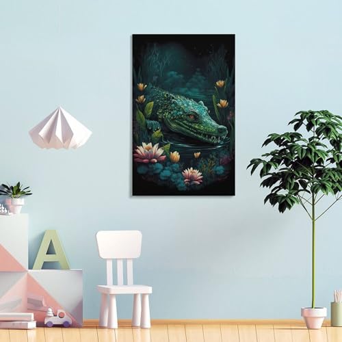 Art mural gris crocodile pour revitaliser une décoration rustique