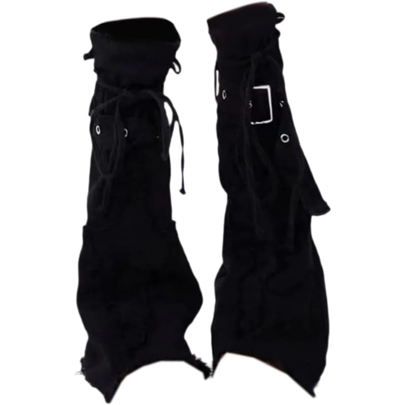 Calentadores goth chunky Y2K para solucionar looks planos en salidas nocturnas y salas de conciertos