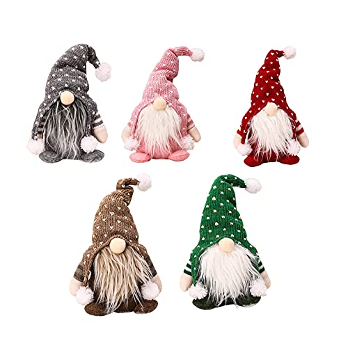 Cloudsemi Figura decorativa navideña de gnomo sentado Cover