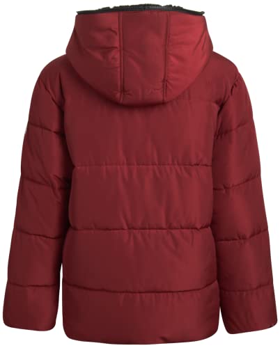 Dkny Boys Heavyweight Winter Coat - Water Resistant Insulated Fleece Lined Quilted Puffer Ski Jacket (Sizes: 8-20), Size 10-12, Brick #TOP5