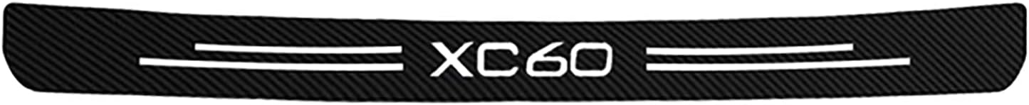 MAATEE Car Carbon Fiber Rear Bumper Protector Guard Strips, for Volvo XC60 XC 60, Car Trunk Sill Plate Cover Anti-Scratch Scuff Decorative Sticker
