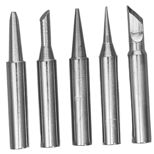 Veemoon 5 piezas Kit Puntas de Soldadura para Soldador Preciso Accesorios de Soldadura Duraderos con Control de Temperatura para Electrónica y Proyectos de Soldar