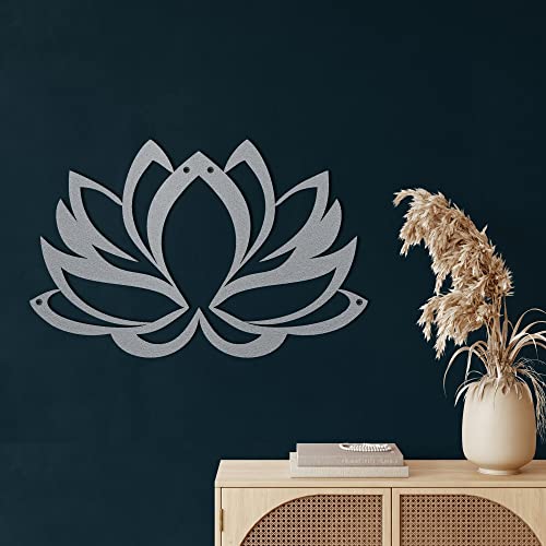 Metal Wall Art - Lotus Flower - 3D Wall Silhouette