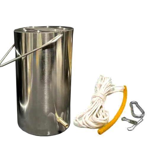 ERRULAN 304 Stainless Steel Water Sampler Sampling Dipper System, Ladle Pendulum Beaker Sampler, Sampling Bucket Collector for Environmental Monitoring, Waters Quali(1000ml)