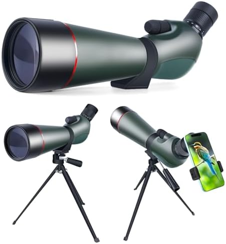 Amazon.com: 20-60x80 Spotting Scopes with Tripod & Phone Adapter ...