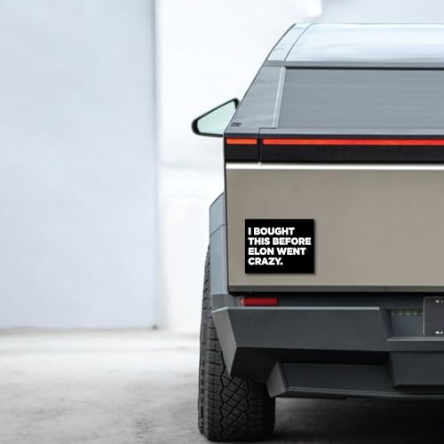 Image of Anti Elon Club Decals | Funny Car Stickers (Sticker - Before Crazy)