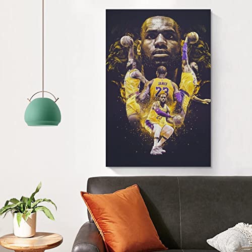 Affiche basket LeBron James 60x90cm sans cadre pour salon