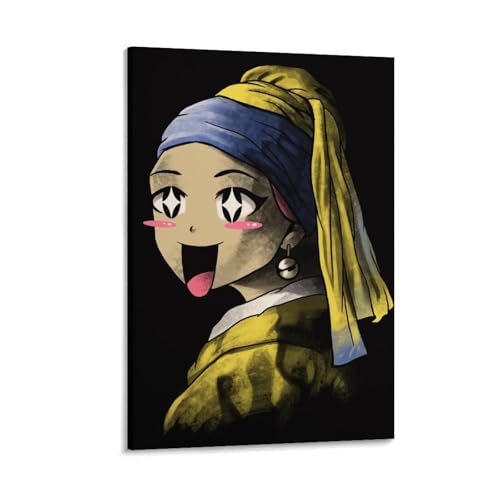 G gA[g Cg Kawaii with Pearl Earring 킢 |X^[  G LoX rO[ A[gpl24x36inch(60x90cm)
