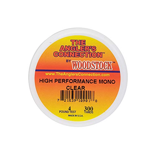 High Performance Mono Filament Fishing Line – Low Stretch, Clear Color, 300 Yards – 4 Pound Test