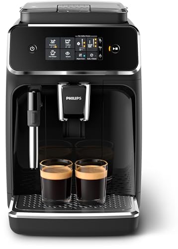 Philips Fully Automatic Espresso Machine Series 2200-2 Coffees Classic Milk Frother Touch Display Ceramic Grinder Cashmere Grey - EP2224/43