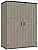 KINYING Outdoor Vertical Storage Shed,57 Cu.ft Outdoor Storage Cabinet Waterproof,Resin Sheds & Outdoor Storage Clearance for Garden,Patio,Backyard,Lockable (Brown)