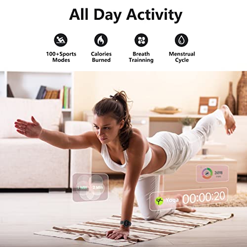 Fitvii Smart Watch Answer/Make Call, Fitness Tracker With 24/7 Blood Pressure And Heart Rate, Blood Oxygen Sleep Tracking Calorie Step Counter Waterproof Smartwatch For Android Ios Women Men #TOP4