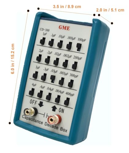 gme cd-300 capacitance substitution decade box 5 decades range 100pf to 11111 f designed in the usa