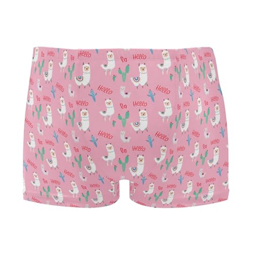 Cute Alpaca Mens Swim Trunk Swimwear Bathing Suit Swim Brief Square Leg Board Short S B0404044