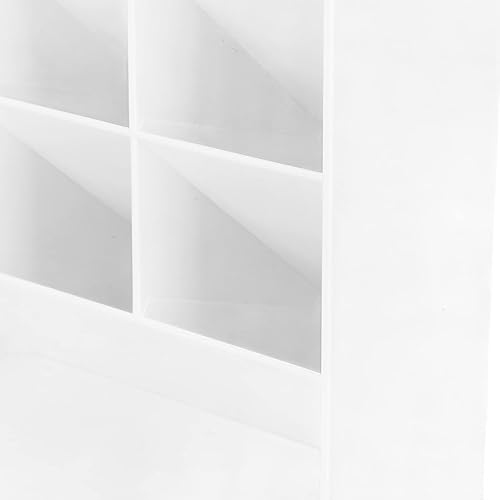 Miniatura 5 de Wnvivi Organizador de bolígrafo inclinado, soporte para bolígrafo de escritorio, soporte para brochas de maquillaje con cajón, organizador