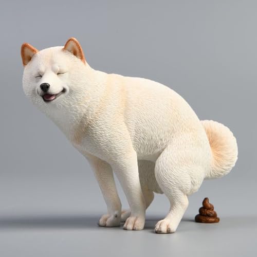 Estatua de Shiba Inu Mini, Figura de Resina Negra miniatura 6