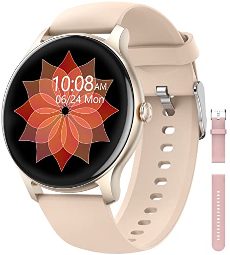 Smart Watches for Women, 2022 HD Full Touch Smart Watch for Android Phones and iPhone Compatible, IP68 Waterproof Fitness Smartwatch with Sleep Tracker, Heart Rate Smartwatch