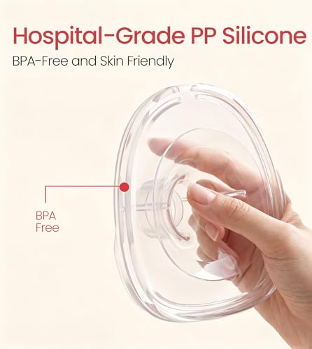 Image of NCVI Wearable Breast Pump, Discreet & Wireless for Mom Working or Outsides | -300mmHg Suction,180min Battery Life with 4 Modes 9 Levels, 19-24mm Flange, Anti-Leakage ,Portable & quiet pump for low milk