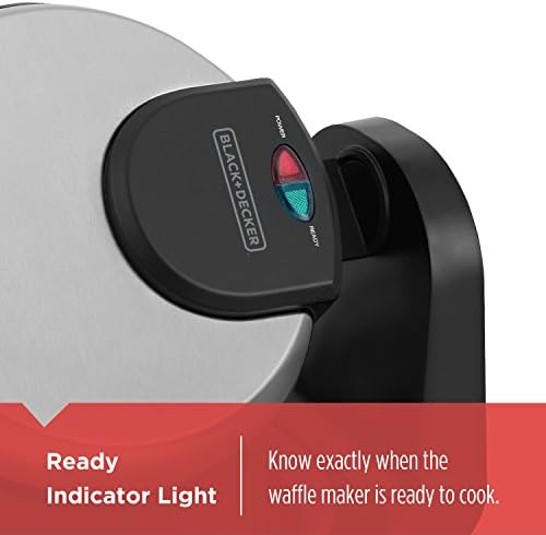 - BLACK+DECKER Flip Waffle Maker, Silver, WM1404S, 4 Belgian Waffles