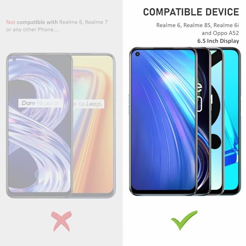 Image of SupCares Tempered Glass for Oppo A52, Realme 8S, Realme 6 and Realme 6i (6.5 Inch) With Installation Kit | 9H Edge to Edge Screen Protector | Black