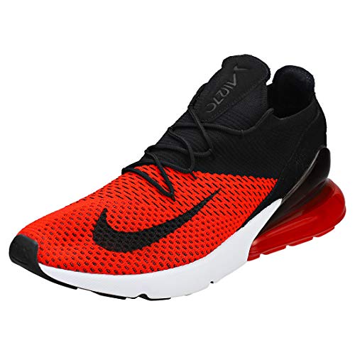 Nike Air Max 270 Flyknit - Mens Chili Red/Black/Challenge Red/White Nylon,11.5 M