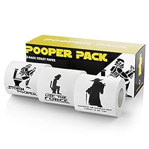 Star Wars Gifts | Star Wars Funny Toilet Paper | Pooper Pack 3-Pack Star Wars Parody Toilet Paper Set | Star Wars…