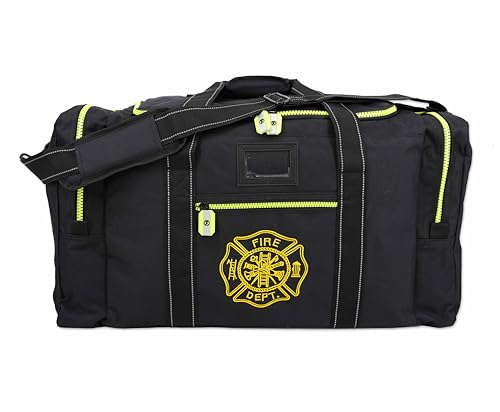 Lightning X Value Firefighter Turnout Gear Bag w/Maltese Cross and Custom Embroidered Name - BLACK4