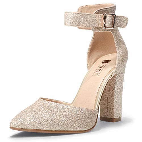 IDIFU-Womens-IN4-Pedazo-High-Block-Heels-Pumps-Pointed-Closed-Toe-Ankle-Strap-Dress-Wedding-Shoes