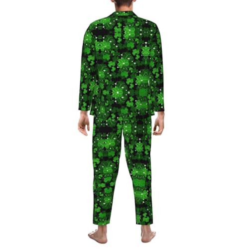Pyjama classique vert Saint-Patrick ensemble de détente fluide pour nuit confortable - 5