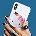 Kawaii Kitty Expanding Phone Grip, Cute Collapsible Phone Mount Holder Stand for Girls Women, Finger Snap Pop Grip Compatible with iPhone 11 12 13 14 pro max iPad Tablet Kindle and Android Cell Phone