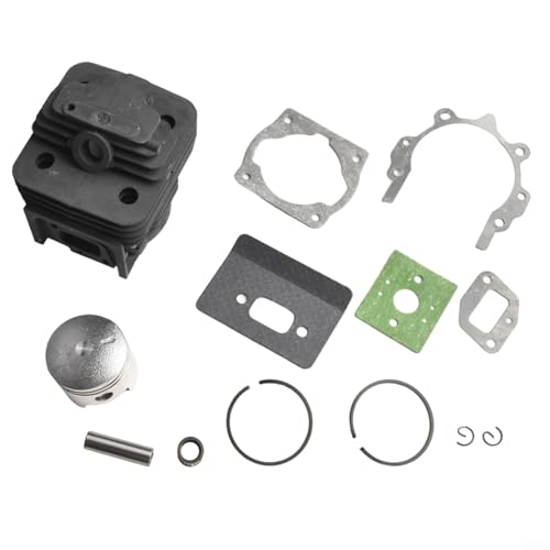 Besshepplo Kit de pistón de cilindro 2 piezas de repuesto para cortacésped con anillos pin para desbrozadora MFS52/MS2TL52 44 mm 1E44F-5 44F-5 44-5 BG520 CG520