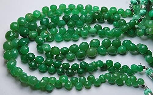 Chrysoprase naturelle 5-8mm fil perles facettées briolette oignon pour loisirs créatifs