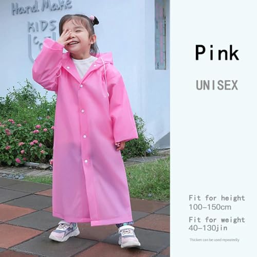 Thickened Children Raincoat Reusable Transparent Fashion Rainwear Hooded Rain Coat Outdoor Raincoat2