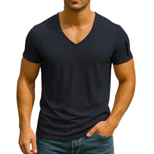 Tee Shirt Homme Foot T Shirt Sport Homme Polo Manches Courtes Décontracté Chemise Musculation Printemps Saint-Valentin 2#Noir XL