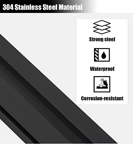 (en:Szklany słupek balustrady do szkła 3/8" lub 1/2", czarny szklany panel post, balustrada do balustrady tarasowej/schodów wewnętrznych, system wsporczy