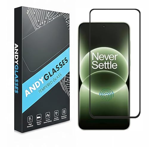 Image of Tempered Glass Screen Protector Compatible For Oneplus 15R 5G (Black) Edge To Edge Full Screen Coverage With Easy Installation Kit,Pack Of 1