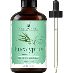 Handcraft Blends Eucalyptus Essential Oil – Huge 4 Fl Oz – 100% Pure and Natural – Premium Grade Essential Oil for Diffuser and Aromatherapy, Skin, Massage, Candle and Soap Making Fragrance