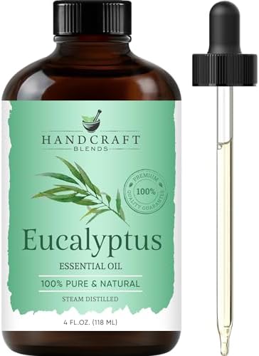 Handcraft Blends Eucalyptus Essential Oil – Huge 4 Fl Oz – 100% Pure and Natural – Premium Grade Essential Oil for Diffuser and Aromatherapy, Skin, Massage, Candle and Soap Making Fragrance