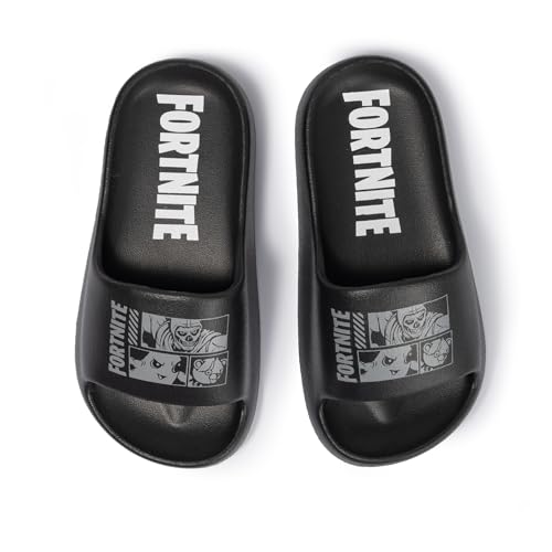 Fortnite Pool Slides Kids Sandals for Boys & Girls - Youth Pool Beach Water Shoes Quick Dry Slip On Summer Outdoor Footwear Size 2/3 Big Kid