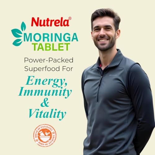 Image of NUTRELA 1000 mg Moringa - 60 Tablets | Support in Immunity, Digestion & Energy, Good for Hair and Skin