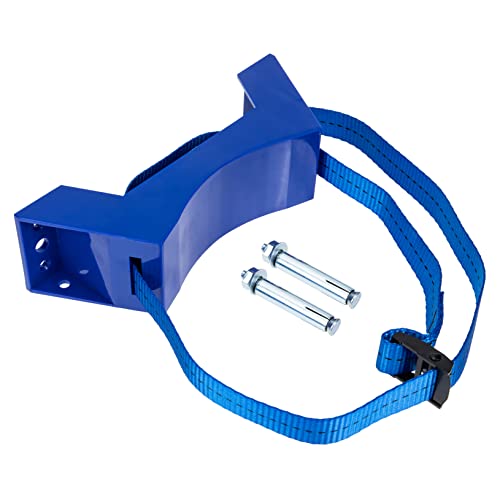 FUNOMOCYA 1 Set Gas Cylinder Bracket Gas Cylinder Rack Tank Holder with Screws ATV Pad Grinder Dioxide Gas Cylinder Holder Bracket Puller Handle Chain Pusher HVAC Lap Blue Polypropylene Tape
